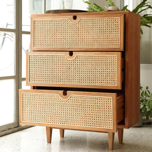 Contemporary Chest Solid Wood Cutouts with Drawer Rectangle Accent Chest Clearhalo 'Cabinets & Chests' 'cabinets_chests' 'furn' 'furn_cabinets_chests' 'Furniture' 'Living Room Furniture' 6449462