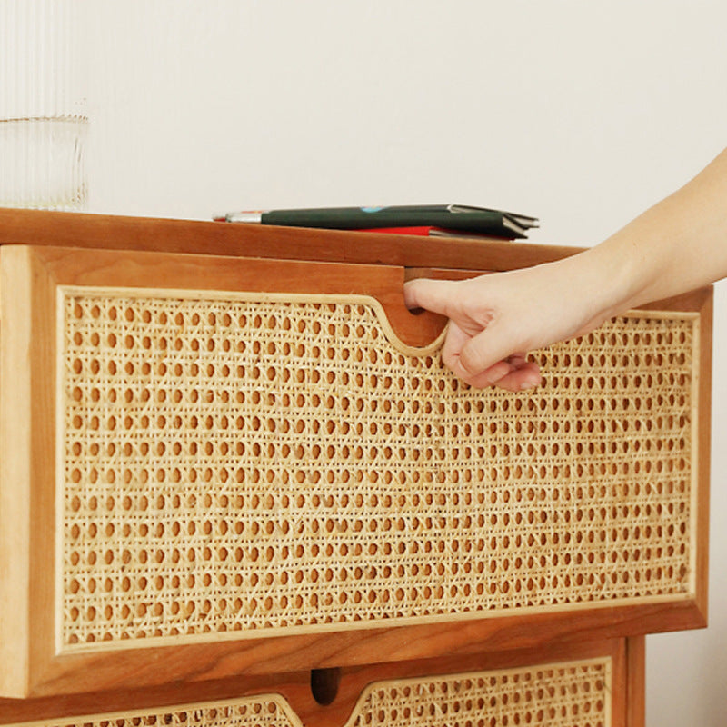 Contemporary Chest Solid Wood Cutouts with Drawer Rectangle Accent Chest Clearhalo 'Cabinets & Chests' 'cabinets_chests' 'furn' 'furn_cabinets_chests' 'Furniture' 'Living Room Furniture' 6449464