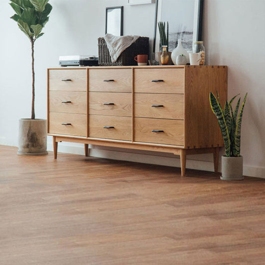 Modern Chest Rectangle 9 - Drawer Bar Pulls Solid Wood Straight Legs Accent Chest Clearhalo 'Cabinets & Chests' 'cabinets_chests' 'furn' 'furn_cabinets_chests' 'Furniture' 'Living Room Furniture' 6449489