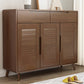 Brown/Natural Door Cabinet 39.37"H Modern Accent Cabinet with Drawers 47"L x 14"W x 39"H Brown Clearhalo 'Cabinets & Chests' 'cabinets_chests' 'furn' 'furn_cabinets_chests' 'Furniture' 'Living Room Furniture' 6449500