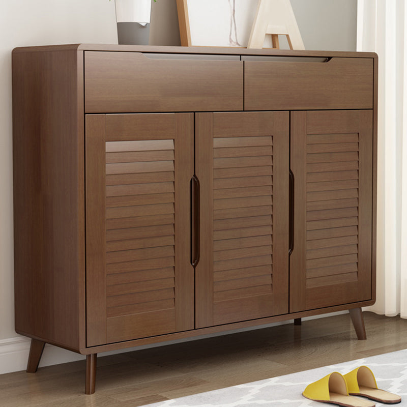 Brown/Natural Door Cabinet 39.37"H Modern Accent Cabinet with Drawers 47"L x 14"W x 39"H Brown Clearhalo 'Cabinets & Chests' 'cabinets_chests' 'furn' 'furn_cabinets_chests' 'Furniture' 'Living Room Furniture' 6449500