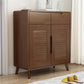 Brown/Natural Door Cabinet 39.37"H Modern Accent Cabinet with Drawers Brown Clearhalo 'Cabinets & Chests' 'cabinets_chests' 'furn' 'furn_cabinets_chests' 'Furniture' 'Living Room Furniture' 6449509