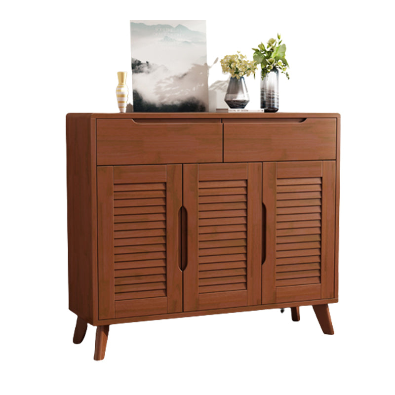 Door and Drawer Accent Cabinet Wood Cabinet in Brown/Natural 47"L x 14"W x 39"H Brown Clearhalo 'Cabinets & Chests' 'cabinets_chests' 'furn' 'furn_cabinets_chests' 'Furniture' 'Living Room Furniture' 6449529