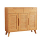 Door and Drawer Accent Cabinet Wood Cabinet in Brown/Natural 47"L x 14"W x 39"H Natural Clearhalo 'Cabinets & Chests' 'cabinets_chests' 'furn' 'furn_cabinets_chests' 'Furniture' 'Living Room Furniture' 6449530