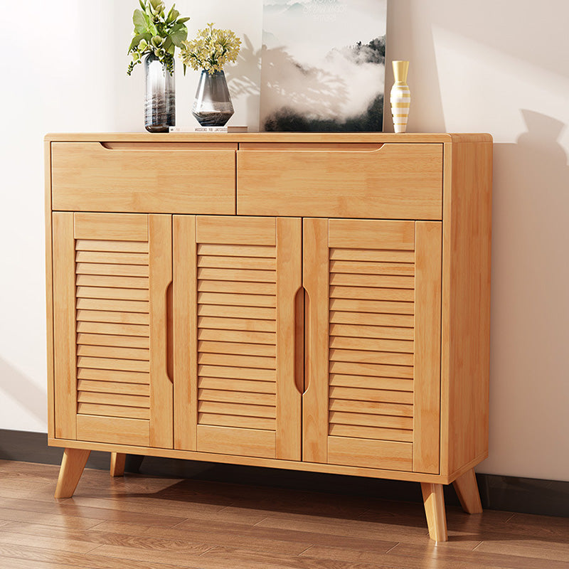 Door and Drawer Accent Cabinet Wood Cabinet in Brown/Natural Clearhalo 'Cabinets & Chests' 'cabinets_chests' 'furn' 'furn_cabinets_chests' 'Furniture' 'Living Room Furniture' 6449543