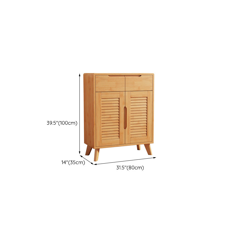 Door and Drawer Accent Cabinet Wood Cabinet in Brown/Natural Clearhalo 'Cabinets & Chests' 'cabinets_chests' 'furn' 'furn_cabinets_chests' 'Furniture' 'Living Room Furniture' 6449546