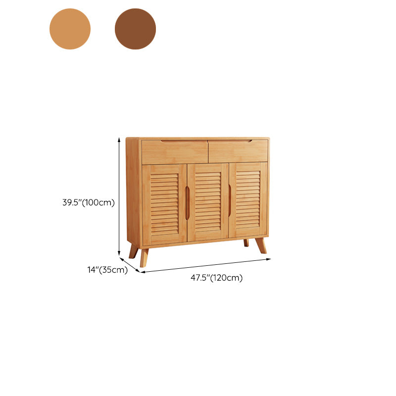 Door and Drawer Accent Cabinet Wood Cabinet in Brown/Natural Clearhalo 'Cabinets & Chests' 'cabinets_chests' 'furn' 'furn_cabinets_chests' 'Furniture' 'Living Room Furniture' 6449547