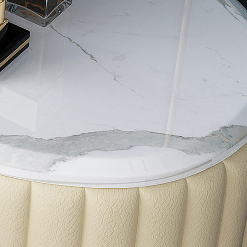 Glam Marble Top Make-up Vanity Dressing Table Set with a drawer