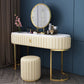 Glam Marble Top Make-up Vanity Dressing Table Set with a drawer