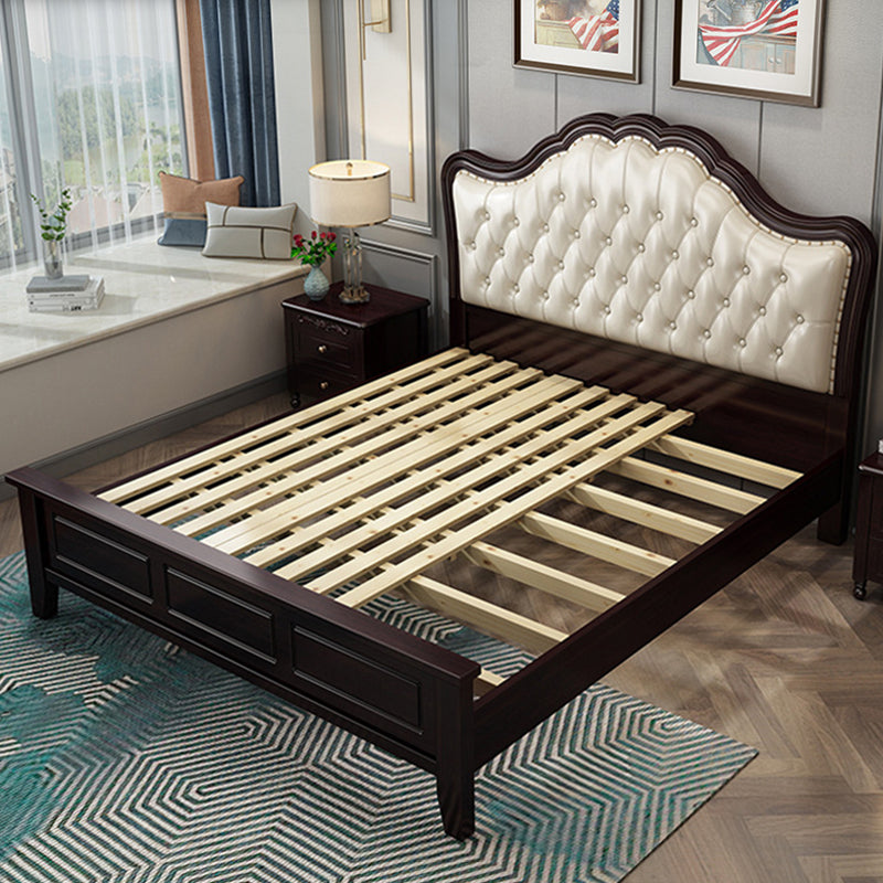 Victorian Standard Bed with Nailhead Trim and Button-tufted Headboard