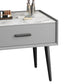 Glam Style 18.5 " Height 1- Drawer Slate Top Table Makeup Vanity Clearhalo 'Bedroom Furniture' 'furn' 'furn_makeup_vanities' 'Furniture' 'Makeup Vanities' 'makeup_vanities' 6449681