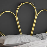 Metal High Frame Bed de marco de alambre contemporáneo marco de cama simple de cama