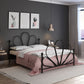 Metal High Open-Frame Bed Contemporary Wire-Grid Simple Bed Frame
