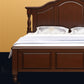 Victorian Camelback Wood Panel Bed 54.3-inch H Bed Frame with Headboard
