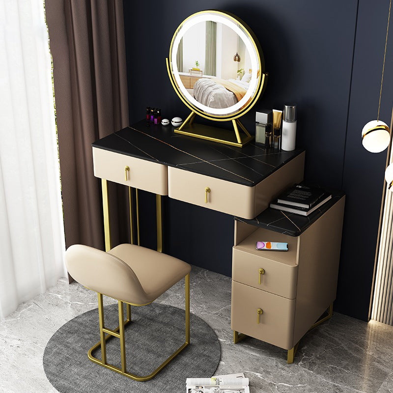 Slaapkamer make-up ijdelheid 33.46 "L glam-kaptafel met 4 laden