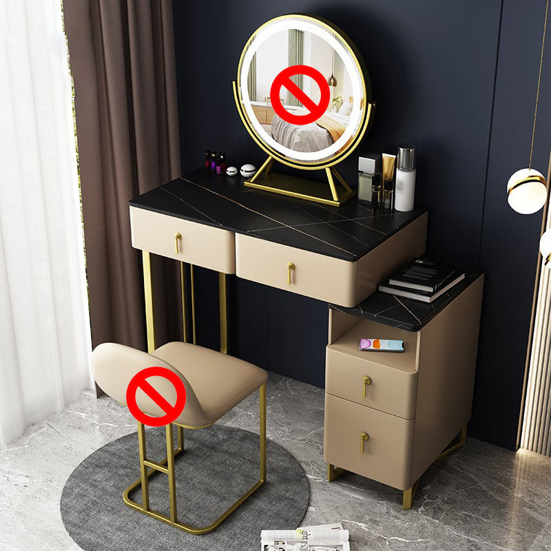 Trucco da letto Vanity 33.46 "L glam tavolo con 4 cassetti