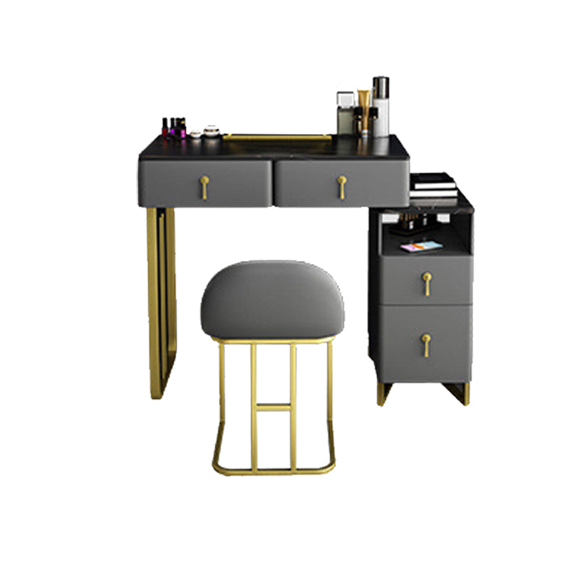 Slaapkamer make-up ijdelheid 33.46 "L glam-kaptafel met 4 laden