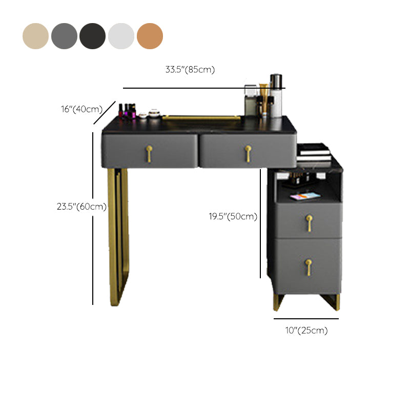 Trucco da letto Vanity 33.46 "L glam tavolo con 4 cassetti