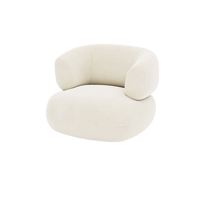 White Contemporary Seating Tuxedo Arm Sofa Sewn Pillow Back for Living Room