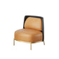 Modern Single Cushion Seat Sofa Sewn Pillow Back Leather Sofa