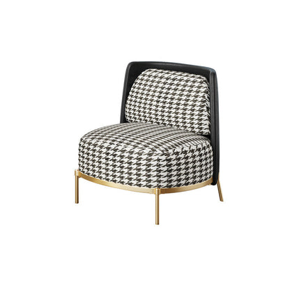 Modern Single Cushion Seat Sofa Sewn Pillow Back Leather Sofa