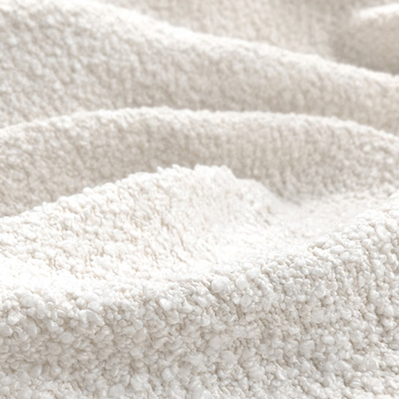 Sewn Pillow Back Standard Sofa Tuxedo Arm Seating in White and Khaki