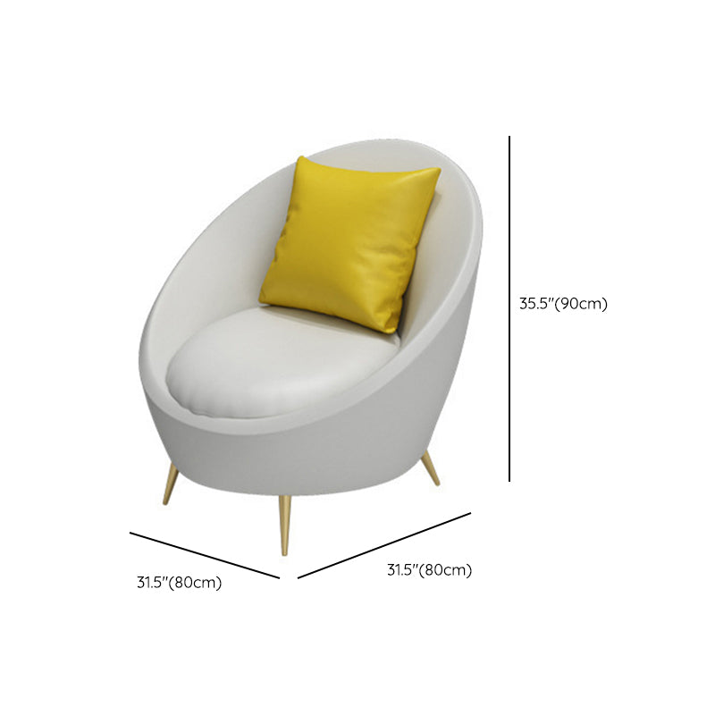 Faux Leather Seating Tight Back Tuxedo Arm Sofa Contemporary in Ivory