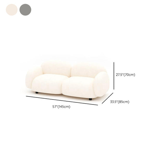 Contemporary Standard Sofa Sewn Pillow Back Sofa for Bonus Room