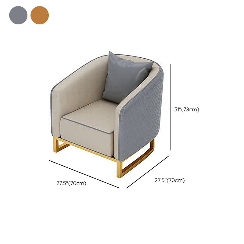 Genuine Leather Tuxedo Arm Sofa Contemporary Sofa for Living Room Clearhalo 'furn' 'furn_sofas' 'Furniture' 'Living Room Furniture' 'Sofa' 'sofas' 6450214