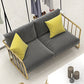 Contemporary Tuxedo Arm Sofa Stationary Gray Sofa for Living Room