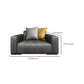 Contemporary Black Leather Sofa Tight Back Settee for Bonus Room Clearhalo 'furn' 'furn_sofas' 'Furniture' 'Living Room Furniture' 'Sofa' 'sofas' 6450260