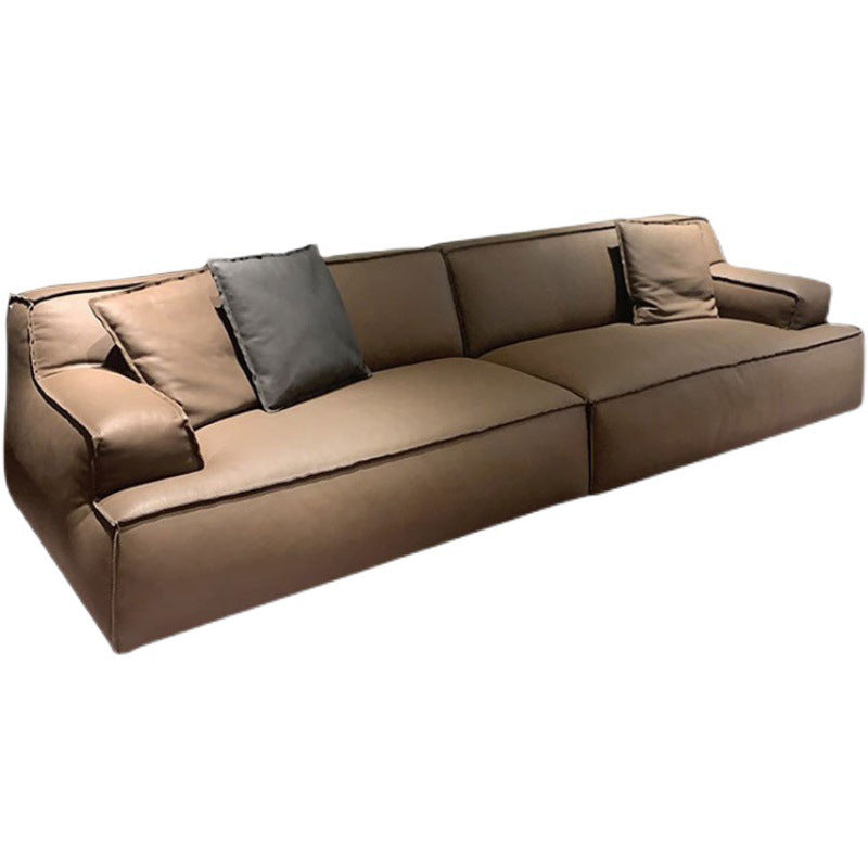 Contemporary Recessed Arm Sofa Tight Back Settee for Living Room