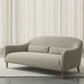 Contemporary Cotton Arm Sofa Sloped Arm Curved Loveseat for Living Room