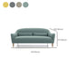 Contemporary Cotton Arm Sofa Sloped Arm Curved Loveseat for Living Room