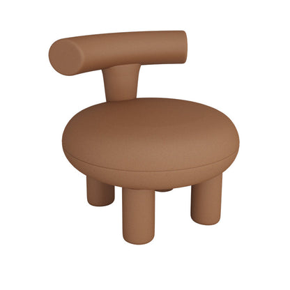 Moderne armloze zitplaatsen gebogen genaaide kussen achterste bank in grijs en oranje