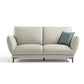 Light-grey and Blue-Gray Seating Cushions Standard Faux Leather Sofa