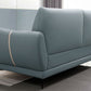 Light-grey and Blue-Gray Seating Cushions Standard Faux Leather Sofa