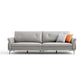 Faux Leder Standard Sofa Flared Arm Loveseat in Grau und Blau