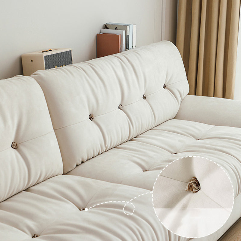 Sofa arrière de biscuit siège en faux cuir contemporain pour appartement