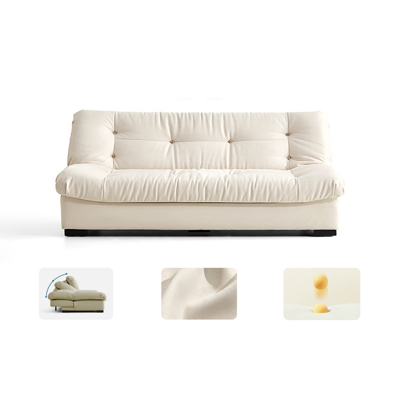 Sofa arrière de biscuit siège en faux cuir contemporain pour appartement
