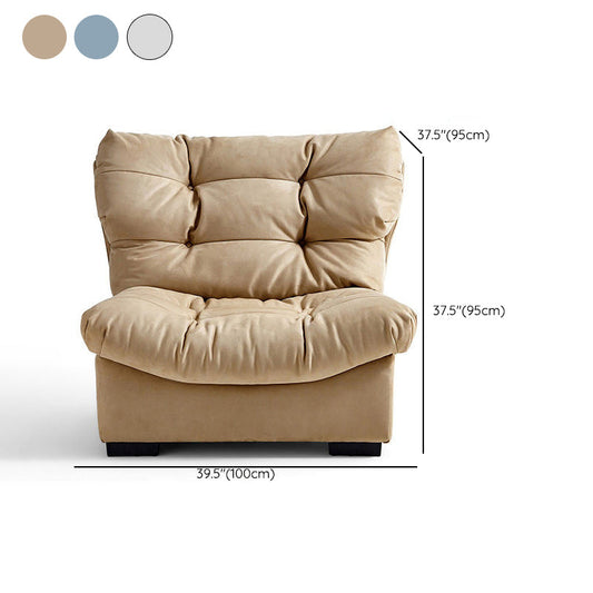Contemporary Faux Leather Seating Biscuit Back Sofa for Apartment