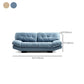 Contemporary Faux Leather Seating Biscuit Back Sofa for Apartment