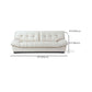 Contemporary Faux Leather Seating Biscuit Back Sofa for Apartment