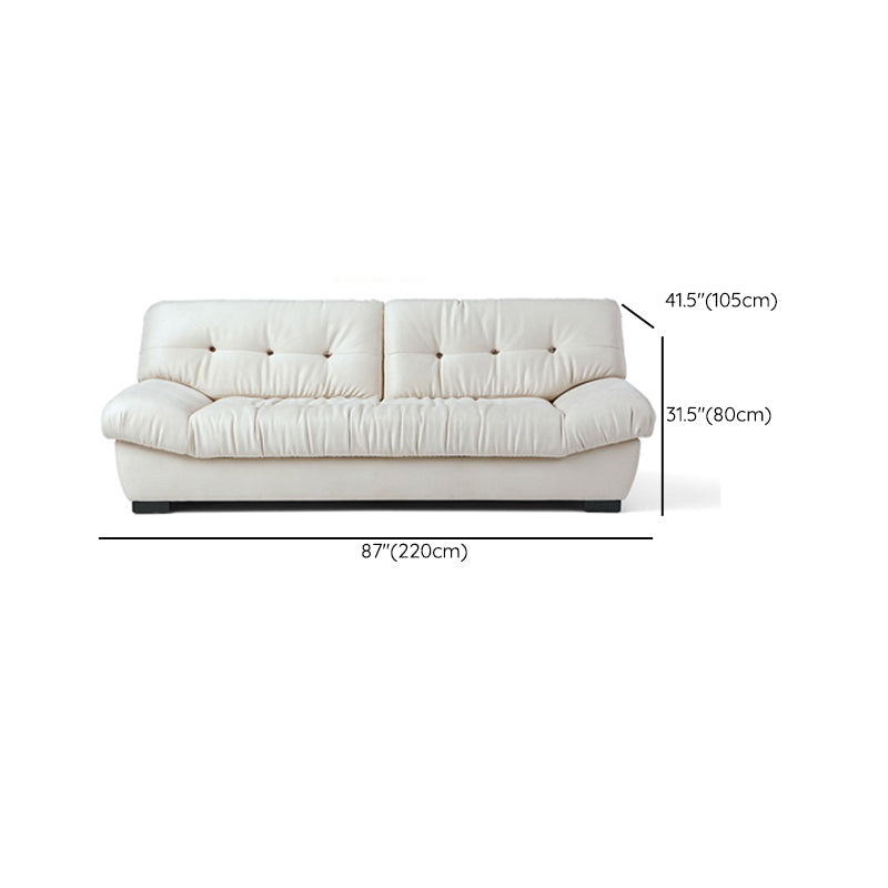 Sofa arrière de biscuit siège en faux cuir contemporain pour appartement