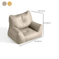 Contemporary Cushions Seating Faux Leather Sofa in Gold and Dark Gray