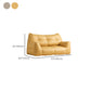 Contemporary Cushions Seating Faux Leather Sofa in Gold and Dark Gray