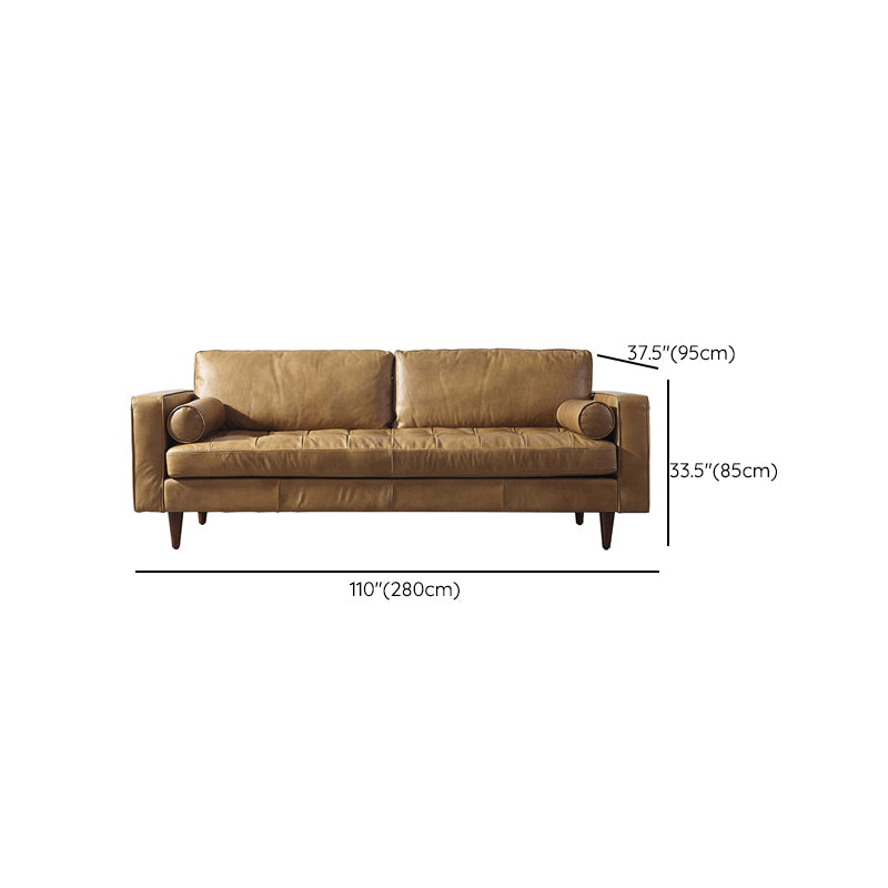 Contemporary Stain Resistant Leather Sofa Square Arm Loveseat for Living Room Clearhalo 'furn' 'furn_sofas' 'Furniture' 'Living Room Furniture' 'Sofa' 'sofas' 6450412