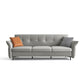 Cushions Flared Arm Seating Contemporary Sofa Faux Leather Stain Resistant