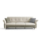 Cushions Flared Arm Seating Contemporary Sofa Faux Leather Stain Resistant