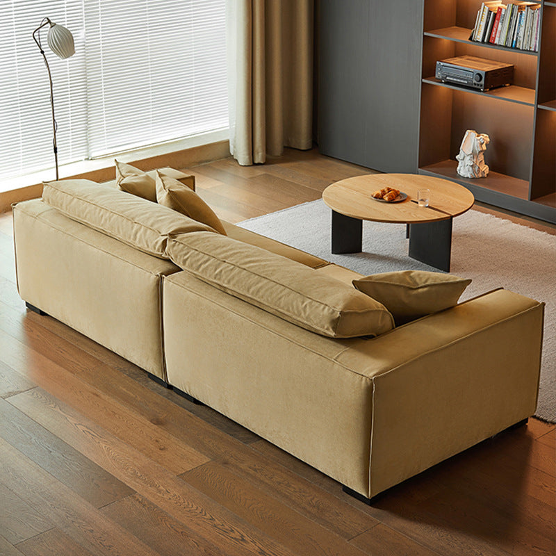 Faux Leather Sofa Tuxedo Arm Contemporary Settee for Living Room Clearhalo 'furn' 'furn_sofas' 'Furniture' 'Living Room Furniture' 'Sofa' 'sofas' 6450429